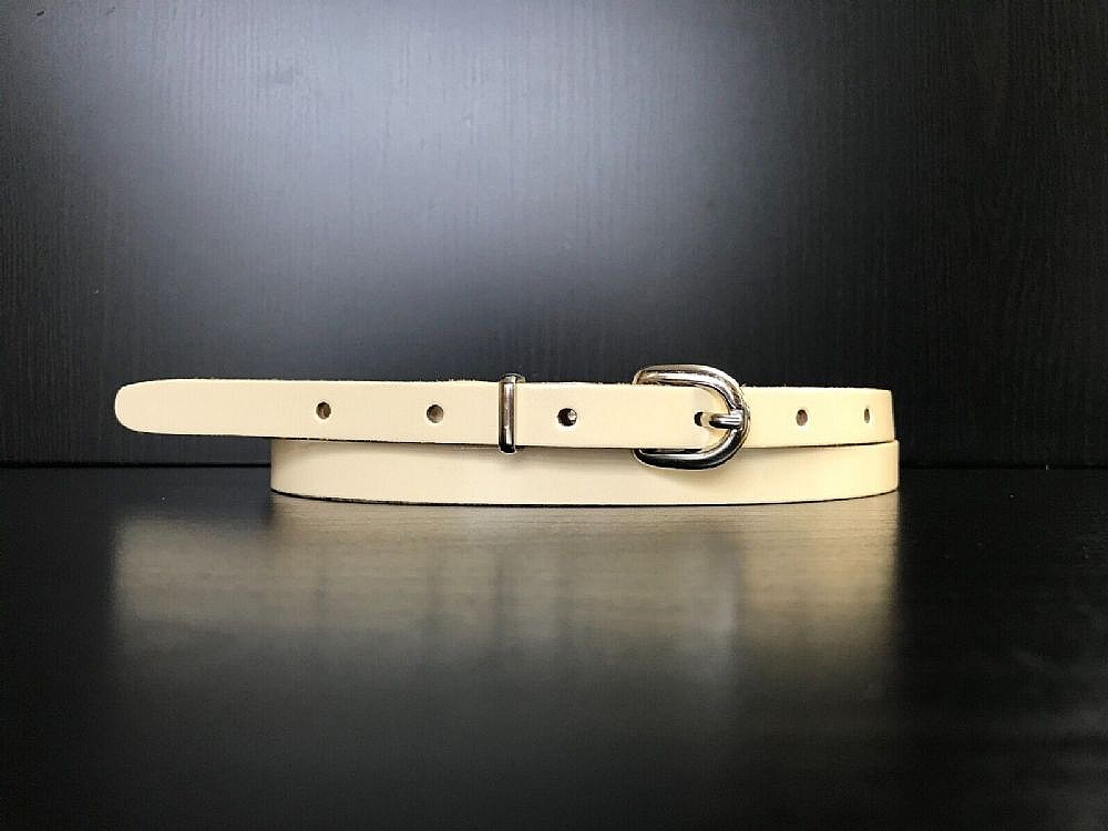 13mm belt - Cream Gloss